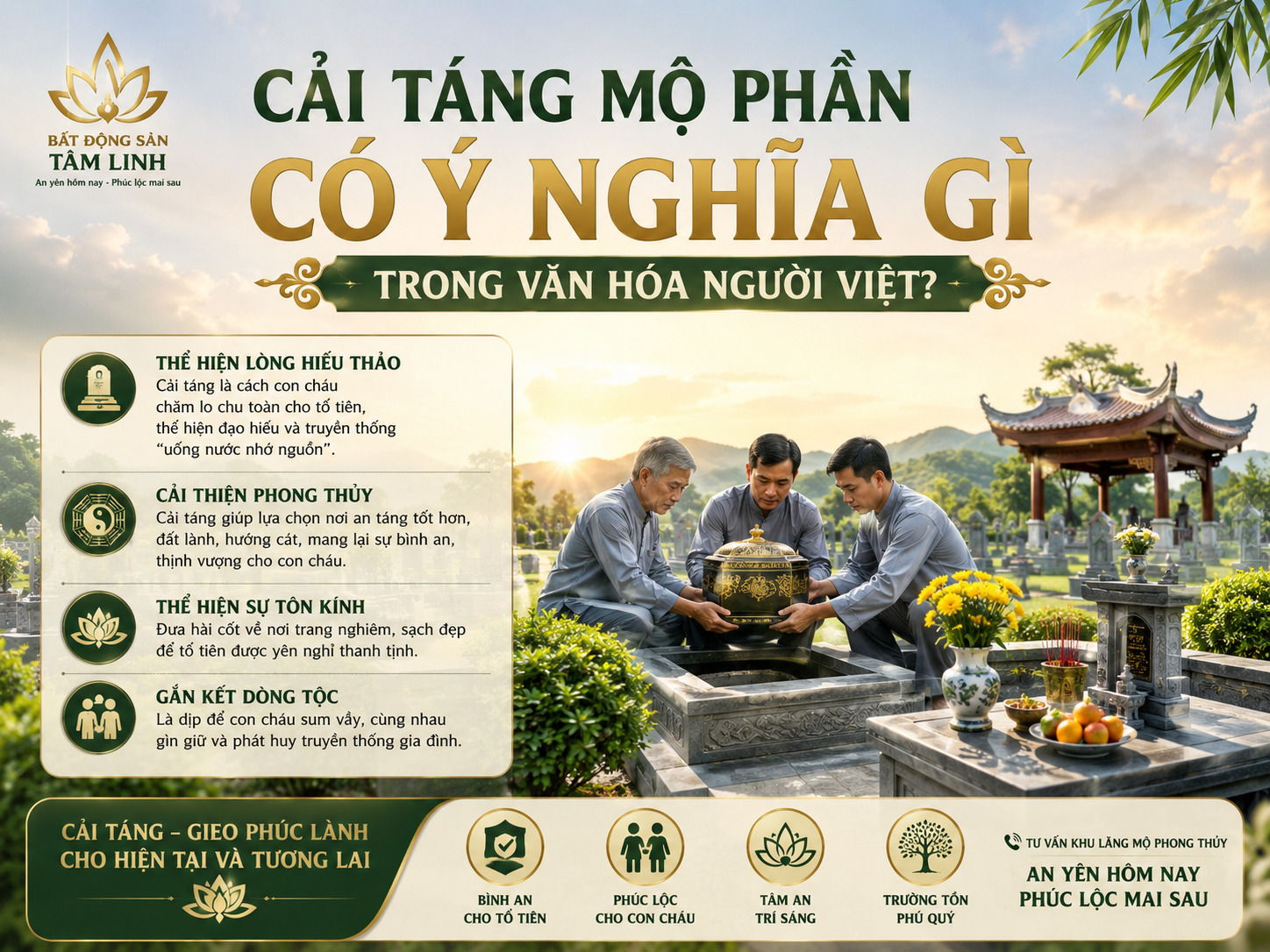 CẢI TÁNG MỘ PHẦN CÓ Ý NGHĨA GÌ TRONG VĂN HÓA NGƯỜI VIỆT?